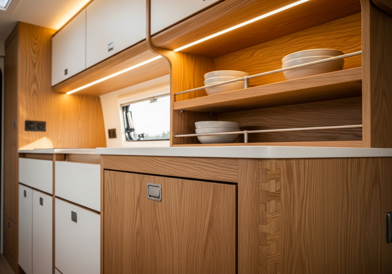 Woodlands Nomads cabinetry detail